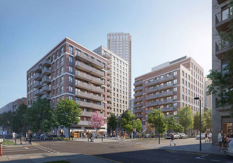 CGI of buildings in South London